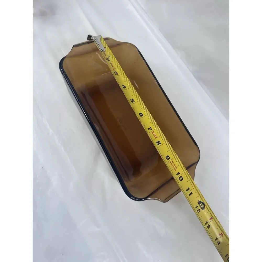 Anchor Hocking Fire King Baking Dish Bread Loaf Casserole 1.5 Quart Amber